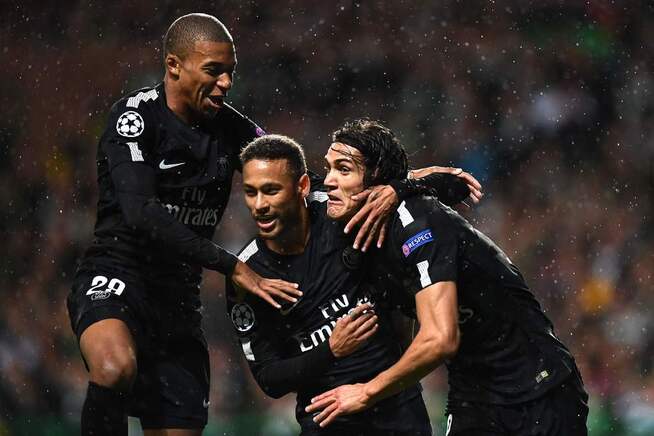 <p>DØDELIG TRIO: Både Kylian Mbappé, Neymar og Edison Cavani scoret mot Celtic. </p>