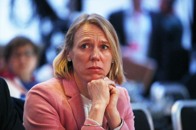 <p>TROR IKKE PÅ REFORHANDLINGER: Aps Anniken Huitfeldt. Her under Arbeiderpartiets landsmøte på Folkets Hus.</p>
