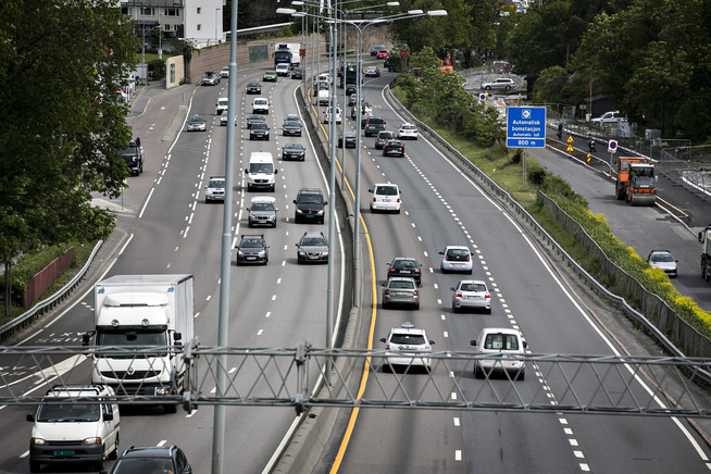 <p>BLIR NY: Motorvei E18, her fra Vækerø inn mot Oslo. </p>