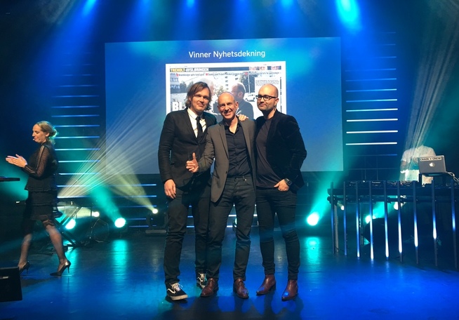 <p>VINNERE: VGs journalister Bjørnar Tommelstad, Rolf Widerøe og Gordon Andersen vant Årets nyhetsdekning for Treholt-avsløringene.</p>