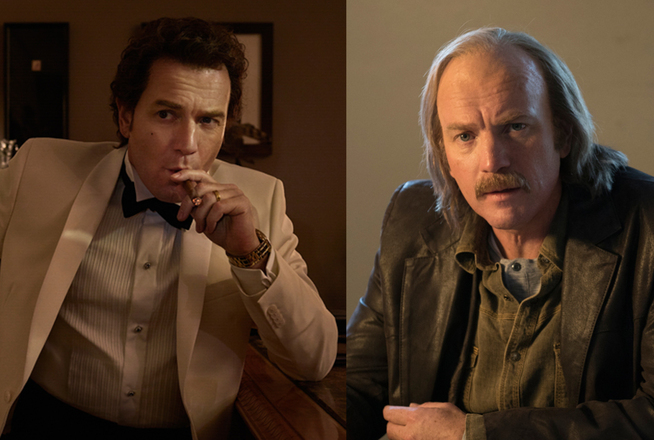 <p>DOBBELTROLLE: Ewan McGregor som brødrene Emmit og Ray Stussy i sesong 3 av «Fargo».</p>