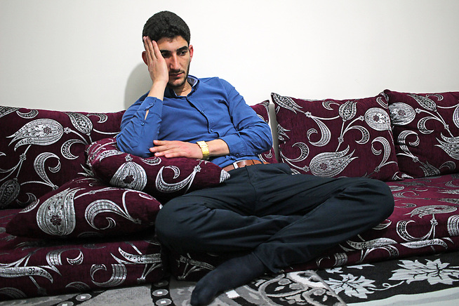 <p>NEDBRUTT: VG treffer Abdel-Hameed Alyousef i onkelens leilighet i utkanten av den tyrkiske byen Hatay.</p>