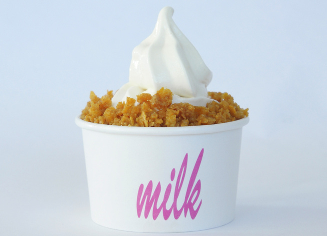 <p>LIGNER SOFT-IS: Men isen fra Milk Bar smaker helt sikkert annerledes enn de fleste iser du har smakt.</p>